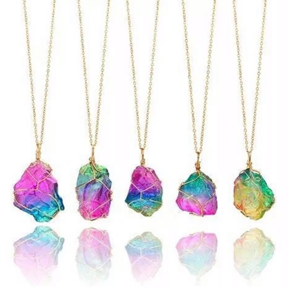 Rainbow Stone Necklace! - Picture 4 of 7
